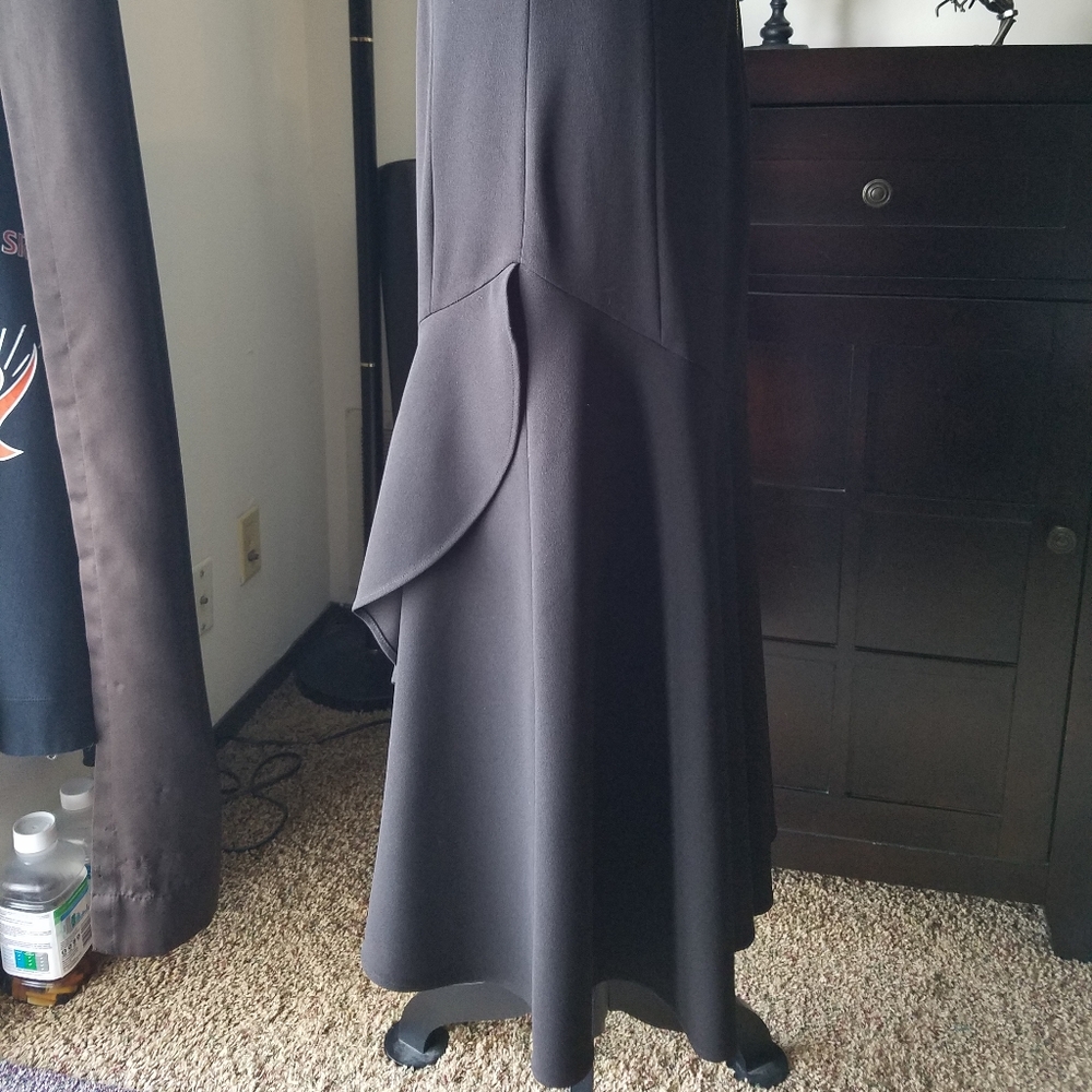 Calvin Klein Black Fluted Flutter Formal Dress - image 6